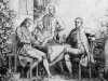 W. Aarland, Goethe, Alexander und Wilhelm v. Humboldt und Schiller in Jena, Holzstich nach Zeichnung von Andreas Müller (1811-1890), aus: Die Gartenlaube, 1860.